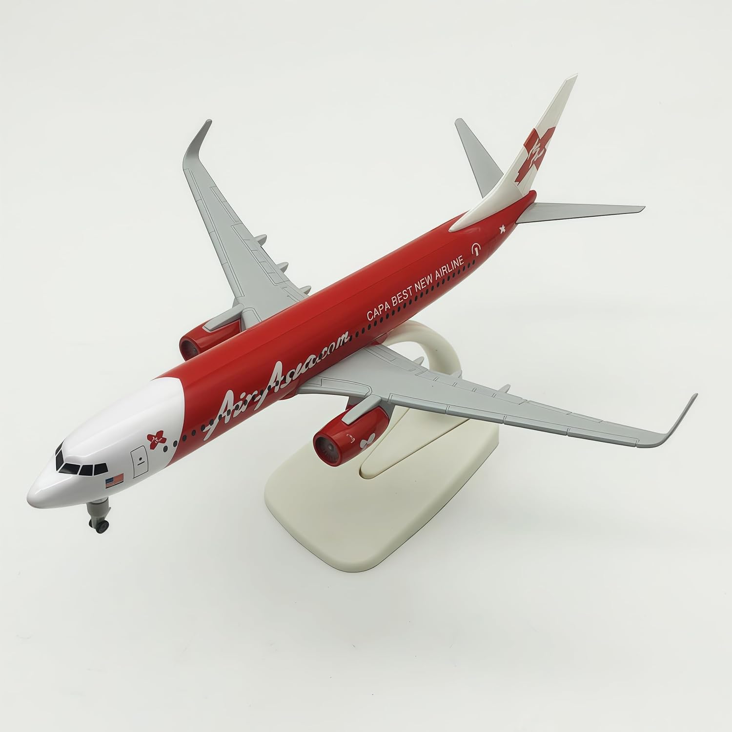 Alloy Diecast Boeing 737 Model AirAsia 1/300 Scale 20cm Display Aircraft for Collection and Desk Gift