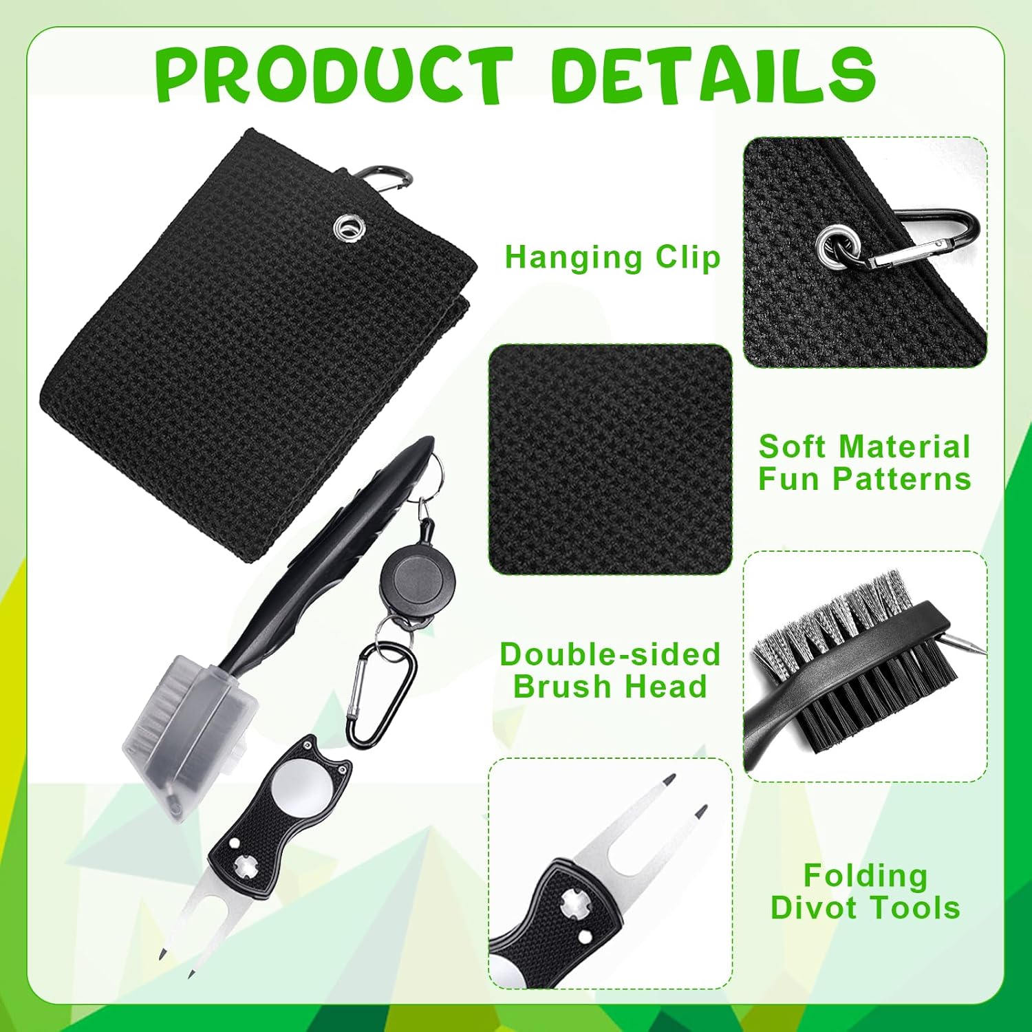 11 Pcs Golf Gifts for Men Funny Golf Accessories Include 20 oz Golf Tumbler Socks Towel Golf Tees Golf for Husband Boyfriend Uncle Boss Thank You Presents - Image 4