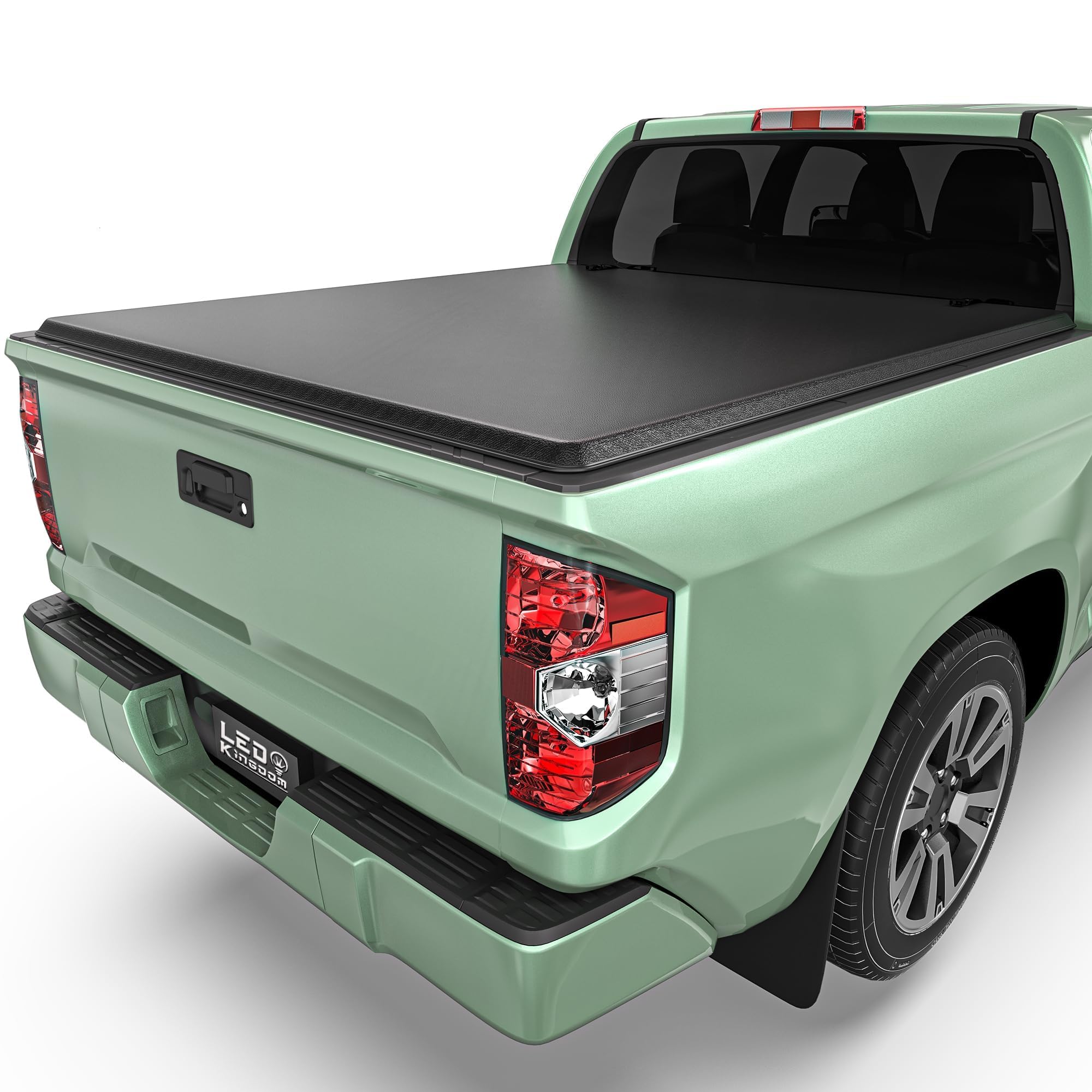 similarly LEDKINGDOMUS Soft Roll-Up Truck Bed Tonneau Cover Fits for Toyota Tundra 2022 2023 2024 2025 5.5ft Bed with Deck Rail System (Trail Edition Excluded), Durable Double-Layer PVC for Complete Protection