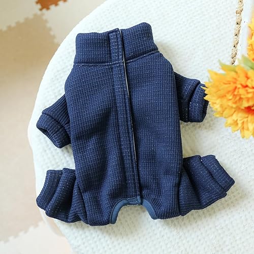 Miniatura 5 de Ropa para perros pequeños, cuello alto, abrigo de forro polar para otoño e invierno, overol para perro, pijama para cachorros, ropa de gato,