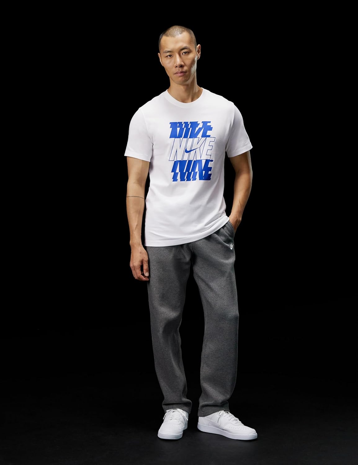 Nike Mens Sportswear Club T-Shirt (Nike Block Stack)