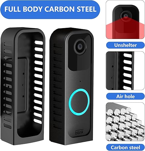 Miniatura 2 de Blink - Soporte para timbre de puerta antirrobo, sin taladro, para timbre de puerta, sin taladro, soporte de cámara de metal para timbre de video