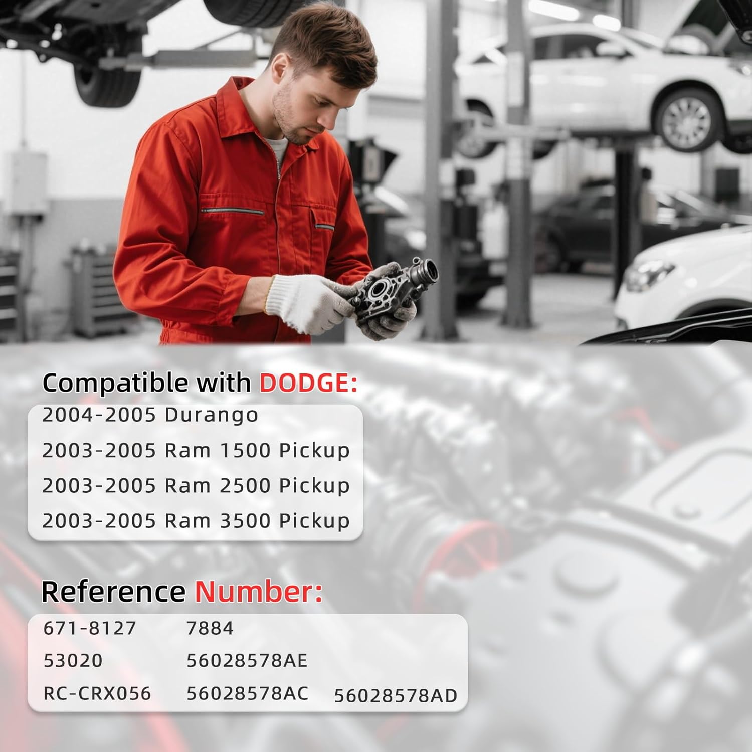 671-8127 Ignition Wire Set 8Pcs Compatible with Dodge Durango 04-05, RAM 1500/2500/3500 Pickup 03-05 - Replace# 53020 RC-CRX056 7884