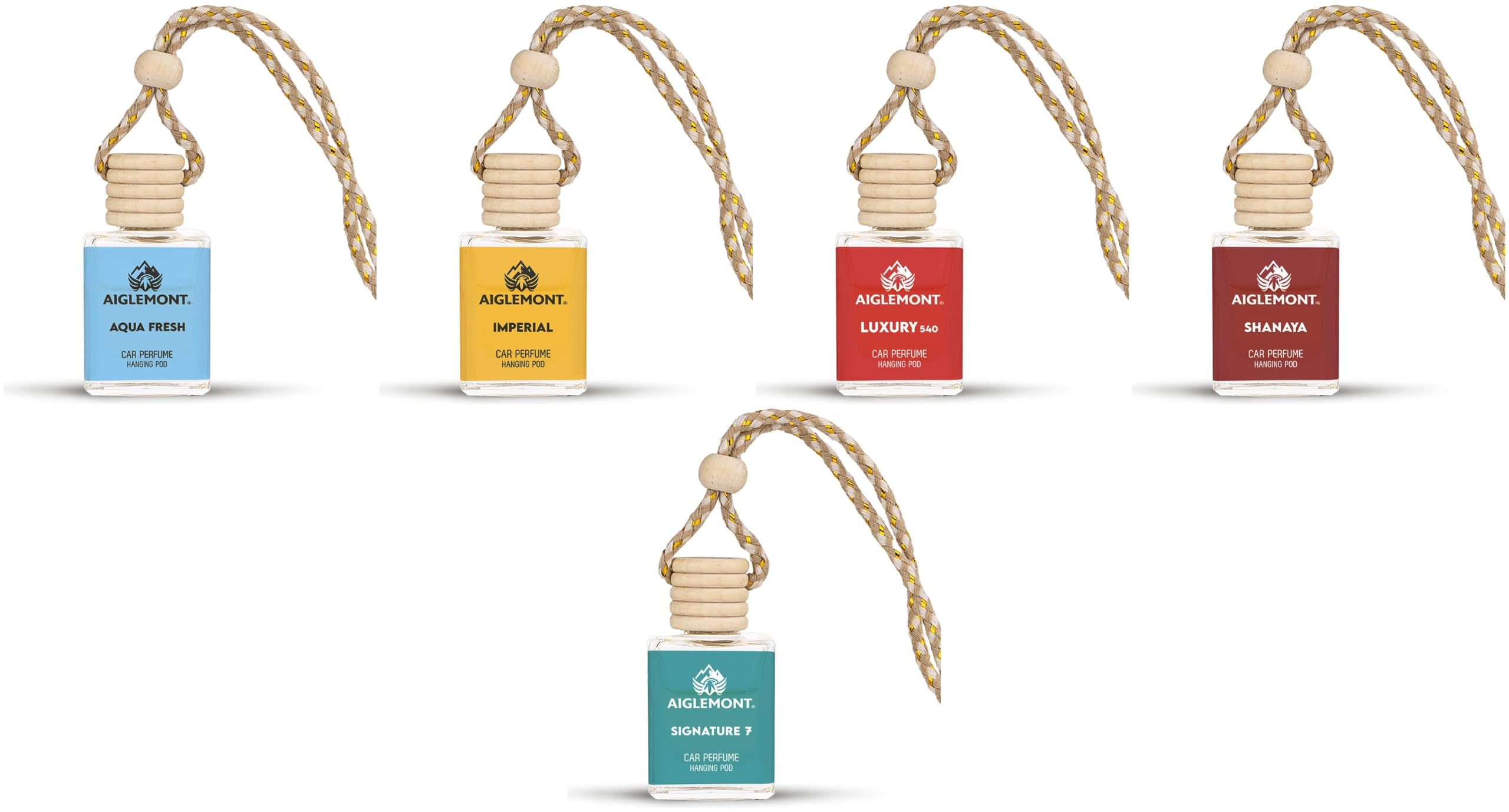 Car Perfumes combos | Aqua Fresh+ Imperial + Luxury 540+ Shanaya+ Signature 7 Scent| Combo of 5 | 10 ml Each-image-36