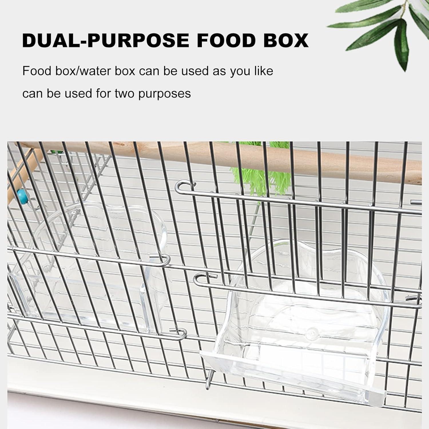 Jaula para Loros, Jaula de Vuelo, Jaula de Vuelo para pájaros de Acero Inoxidable de 24 Pulgadas con Escalera en el Techo para cacatúas, periquitos y pájaros