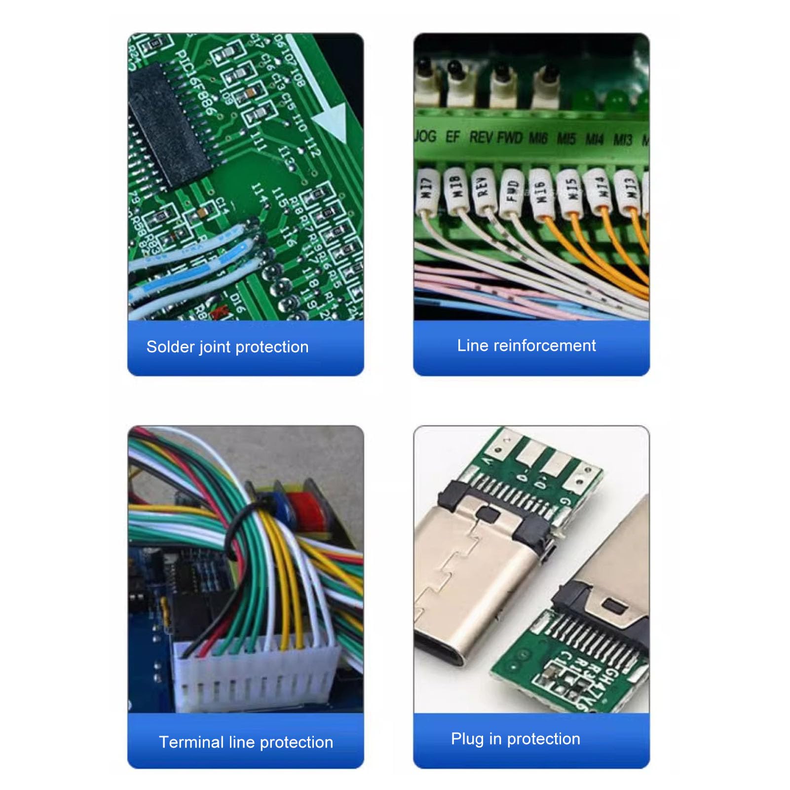 UV Glue Easy Application UV Curing Adhesive Waterproof Insulating Coating for Wire Fixed Solder Joint Harness