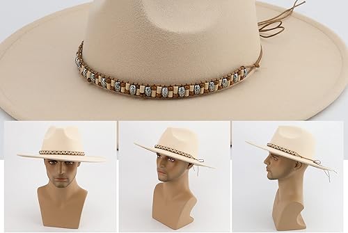 Miniatura 5 de Sombrero Fedora de ala ancha grande para mujer