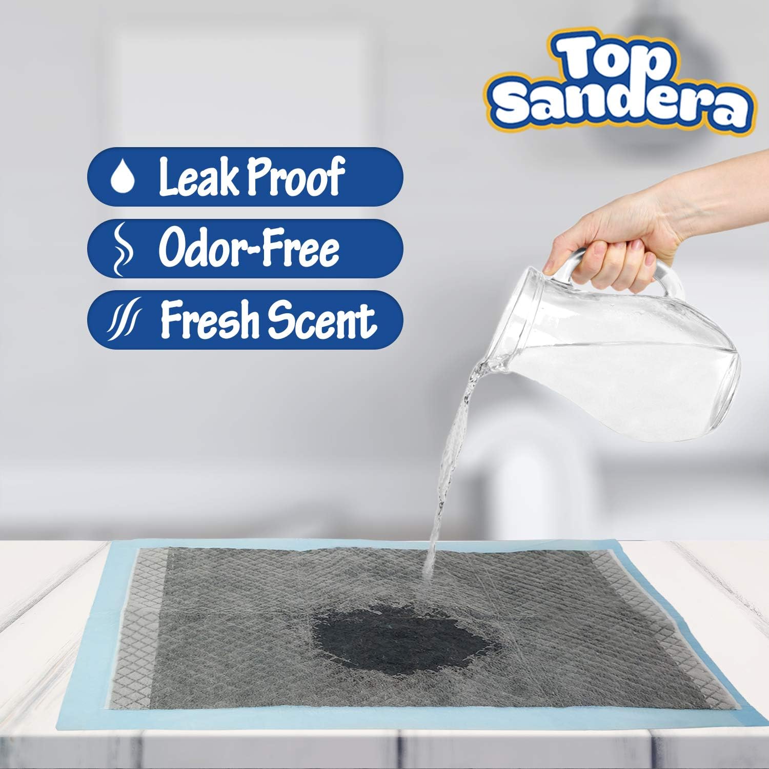 Activated Carbon Cat Litter Pads (40 Pack) - 6-Layer Odor Control Refills Compatible with Breeze Litter Box - High Absorbency 16.9" x 11.4 "