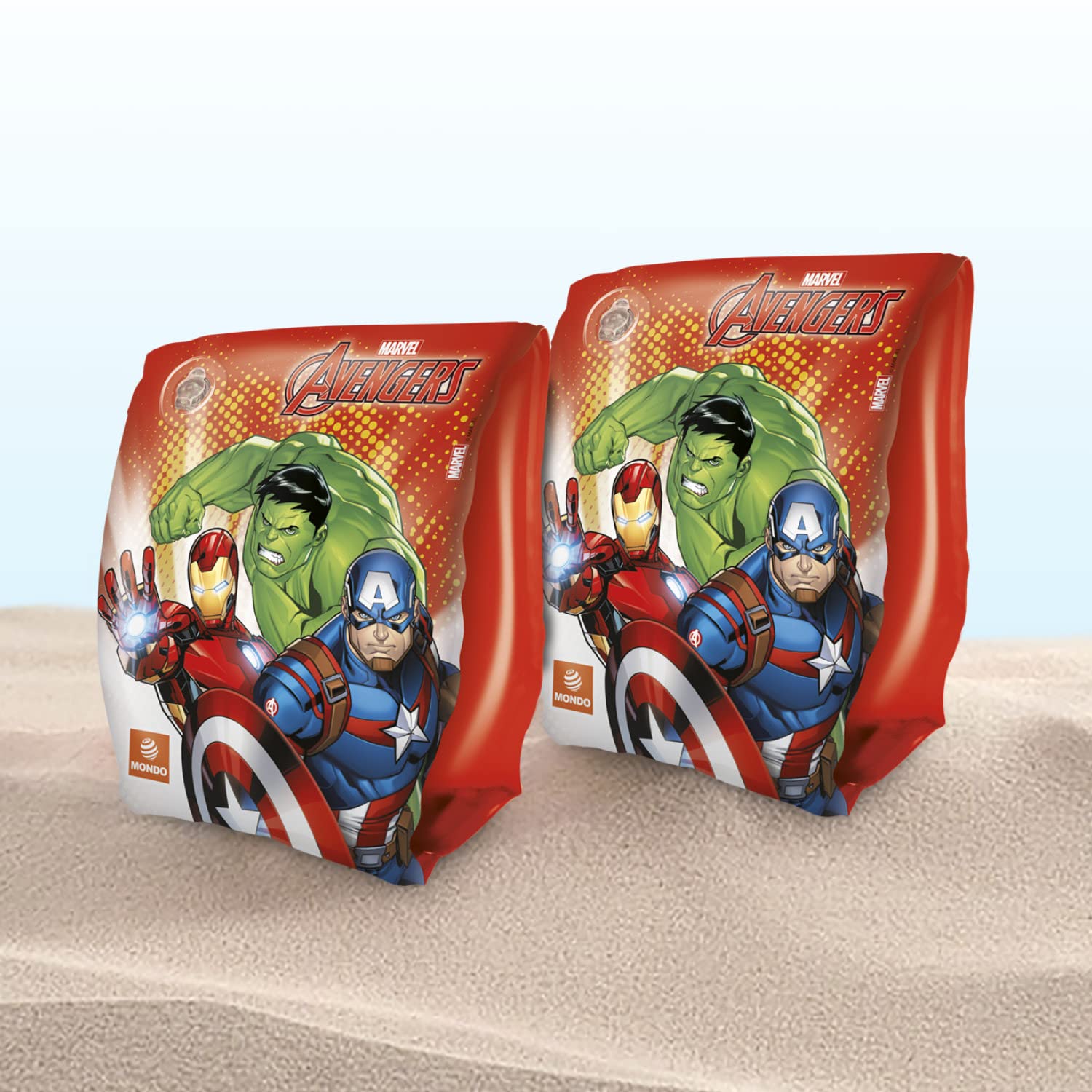 Mondo Toys - AVENGERS Arm Bands - Braccioli di Sicurezza per bambini - Materiale PVC - Adatti a bambini da 2 a 6 anni con Peso 6-20 kg - 16932