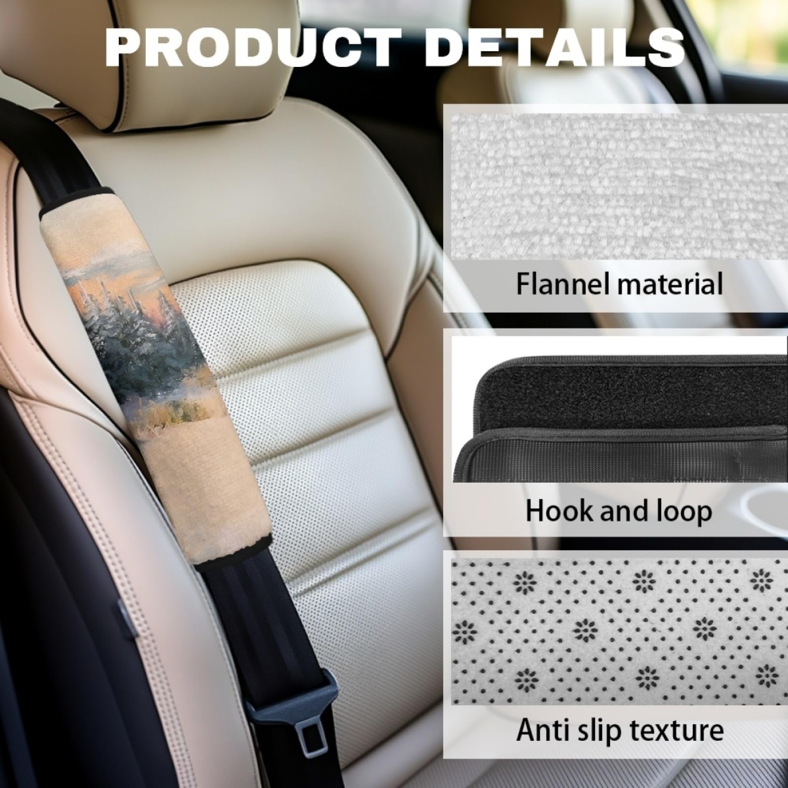 Protection Ceinture de Sécurité Protege Ceinture Voiture 21.6x29.7cm/4 Pcs