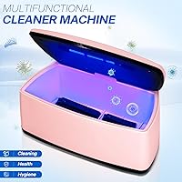 Vista 2 de Esterilizador de herramientas de uñas, función de limpieza de luz azul de doble tubo, enchufe USB, gran capacidad de 1 litro para herramientas