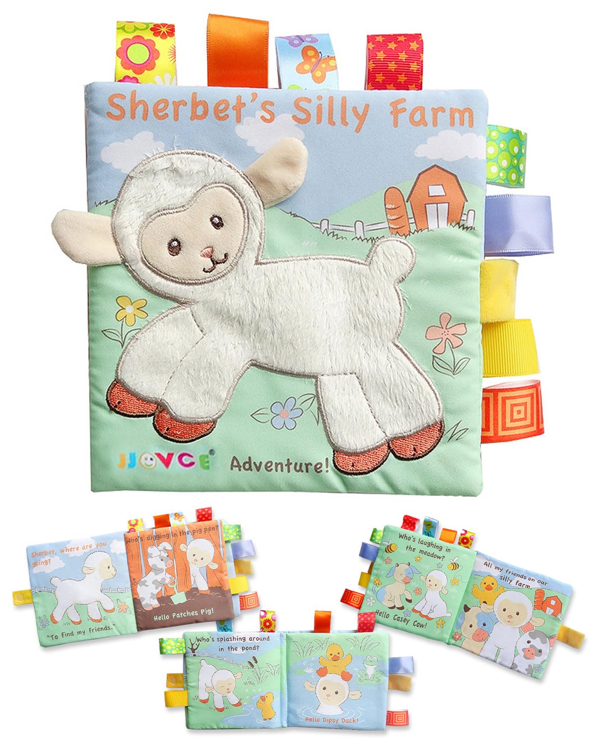 DAFNE Juguetes adecuados para bebés de 0 a 3 a 6 meses: libros de tela suaves, libros interactivos para bebés con sonajeros, libros que hacen sonidos de crujidos, regalos para recién nacidos