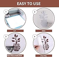 Vista 6 de HTVRONT Rollos de Vinilo de Transferencia de Calor HTV - 12" x 20 pies Vinilo HTV Caqui para Camisas, Vinilo Termoadhesivo para Todas las Máquinas