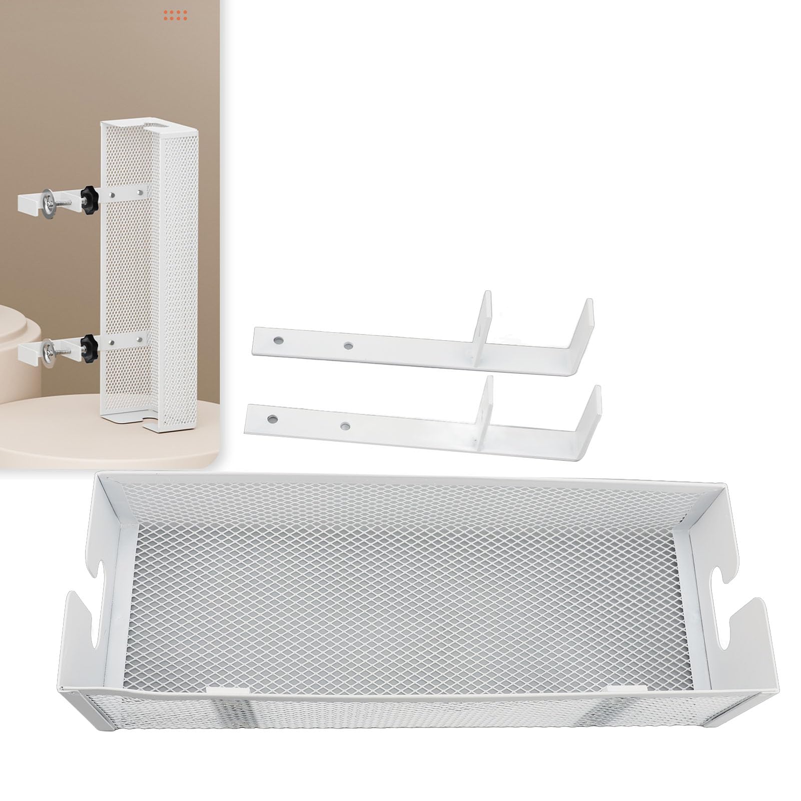 Bandeja de gestión de cables debajo del escritorio, conveniente para recoger y organizar cables, caja de gestión de cables para organizar cables, cables de alimentación