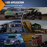 Vista 9 de Nilight - Juego de 8 luces estroboscópicas LED de 12 luces de 12V/24V - Luces de emergencia para montaje en superficie, ultradelgadas, con función