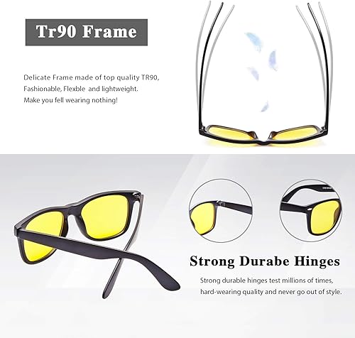 Miniatura 4 de GY Snail - Lentes de bloqueo de luz azul para hombres, anteojos de seguridad para juegos, alivio de fatiga ocular y mejor sueño