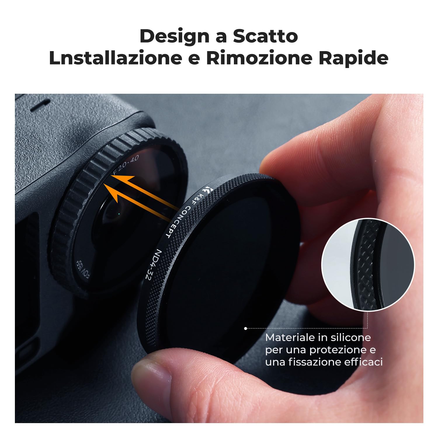 K&F CONCEPT Set di 3 Filtri a Clip CPL VND Black-Mist 1/4 compatibile con DJI Osmo Action 6, Confezione da CPL Black Promist 1/4 + ND4-32, Vetro Ottico HD Multirivestito, Accessorio per Action Camera