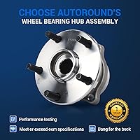 Vista 4 de Autoround 513215 Conjunto de cojinete de rueda delantera y cubo para Chevy Malibu Pontiac G6 5 Lug 2004-2007 sin ABS