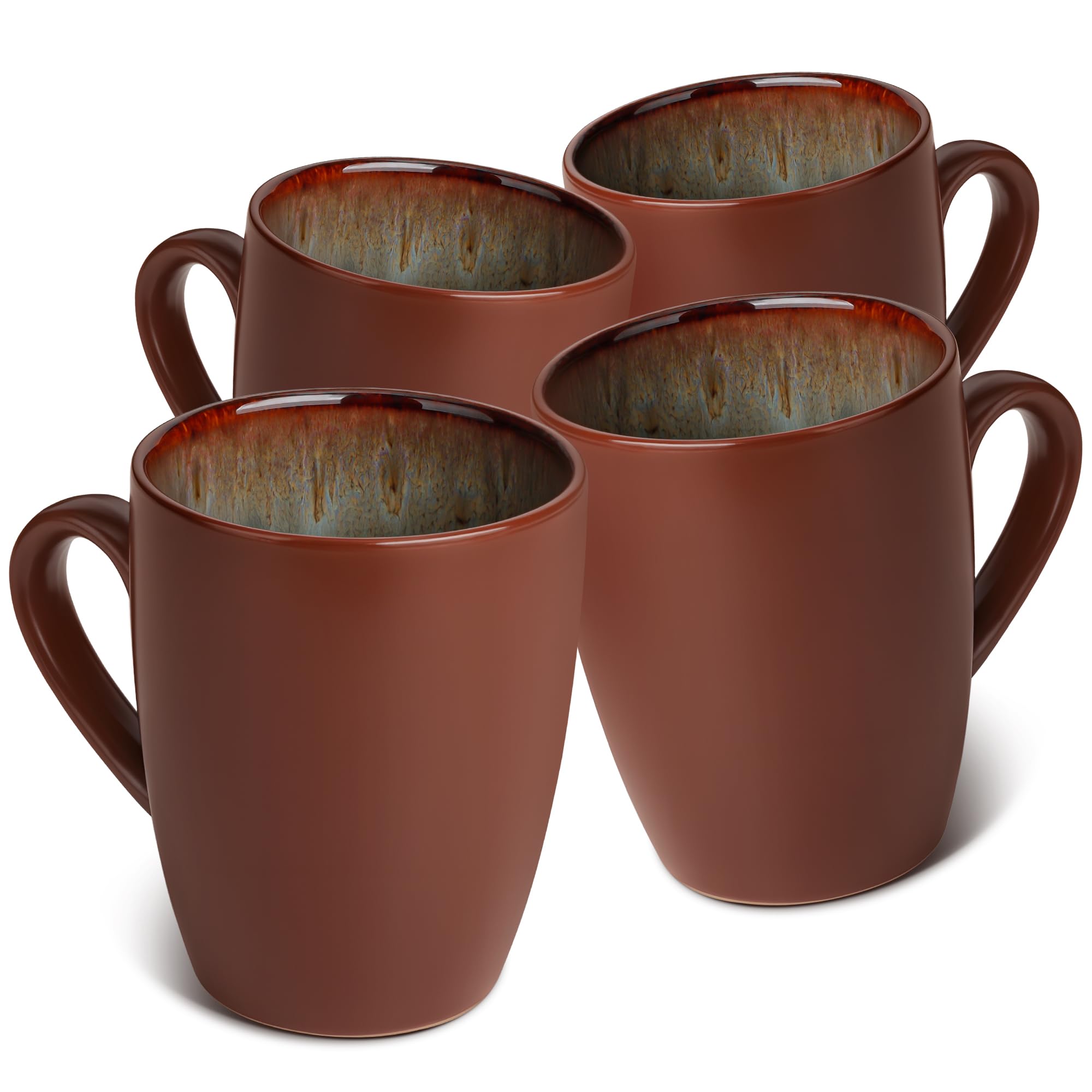 vancasso, Série BUBBLE. 4 Tasses Mugs en Céramique, 380ml, Ensemble de Tasse à Café