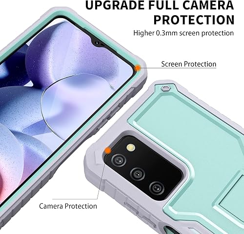 Miniatura 4 de DUOPAL Funda para Samsung Galaxy A03s 5G, protección de grado militar a prueba de golpes con protector de pantalla HD de vidrio templado y soporte