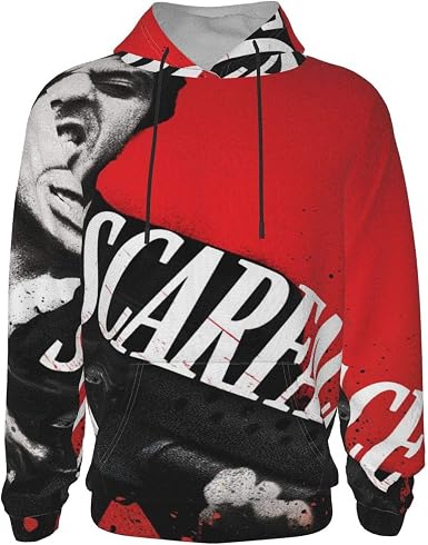 Amazon.com: Scarface Atlético Sudaderas Adolescente Chicos Sudaderas Moda  Casual Pullover Sudaderas Con Bolsillo Para, 7-8 años, Negro : Deportes y  Actividades al Aire Libre