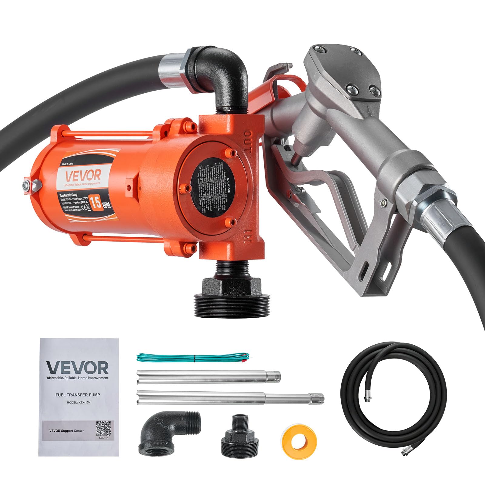 VEVOR Fuel Transfer Pump 12V DC 15 GPM