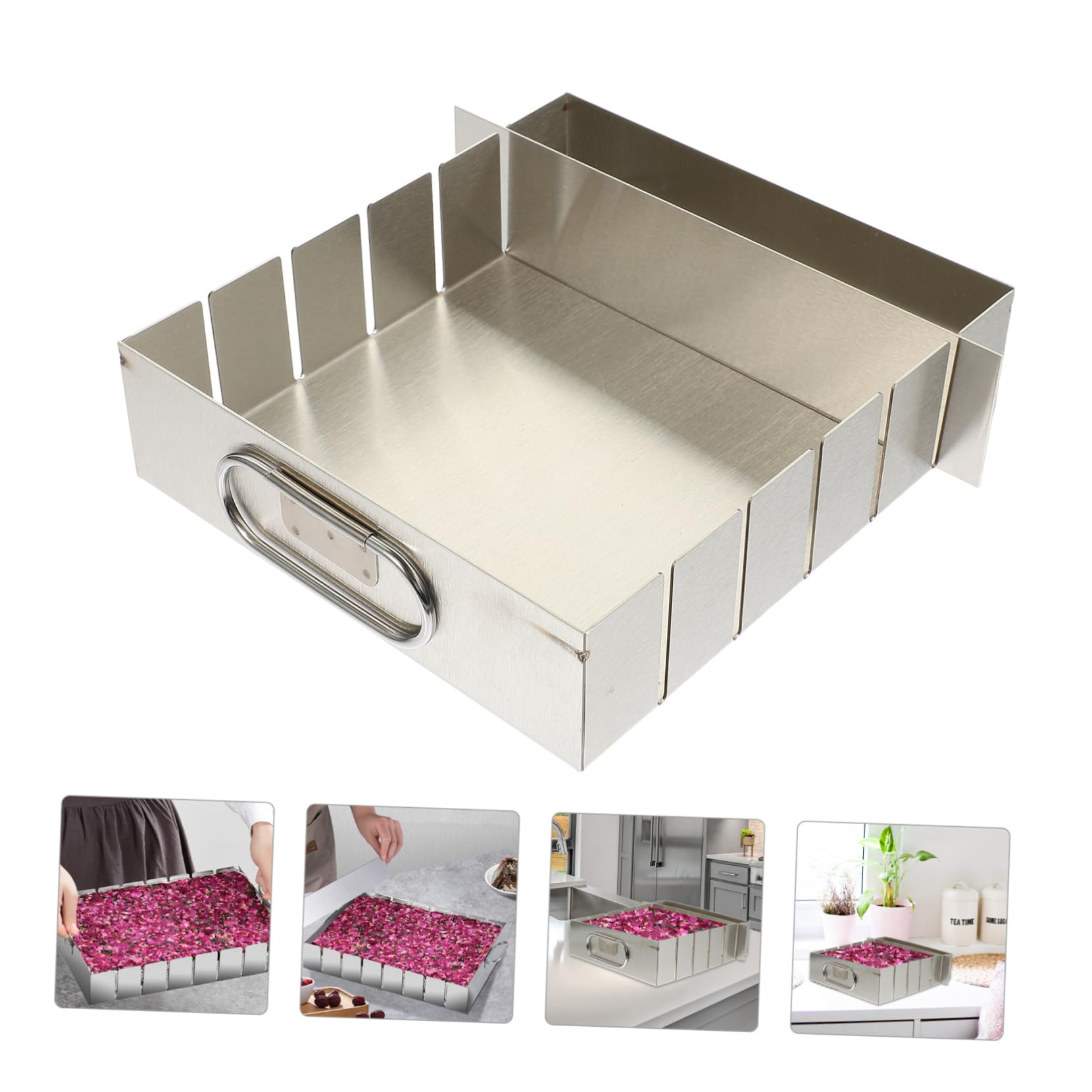 UKCOCO Nougat Backform Langlebiges nicht Haftendes Backblech mit Feiner Struktur und Verformungsfrei für Kuchen Nougat Geleekuchen und Süßigkeiten Einfache DIY Süßigkeiten Backzubehör
