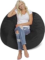 Vista 64 de Chill Sack Funda para silla puf, 5 pies, Ultrafur - Carbón