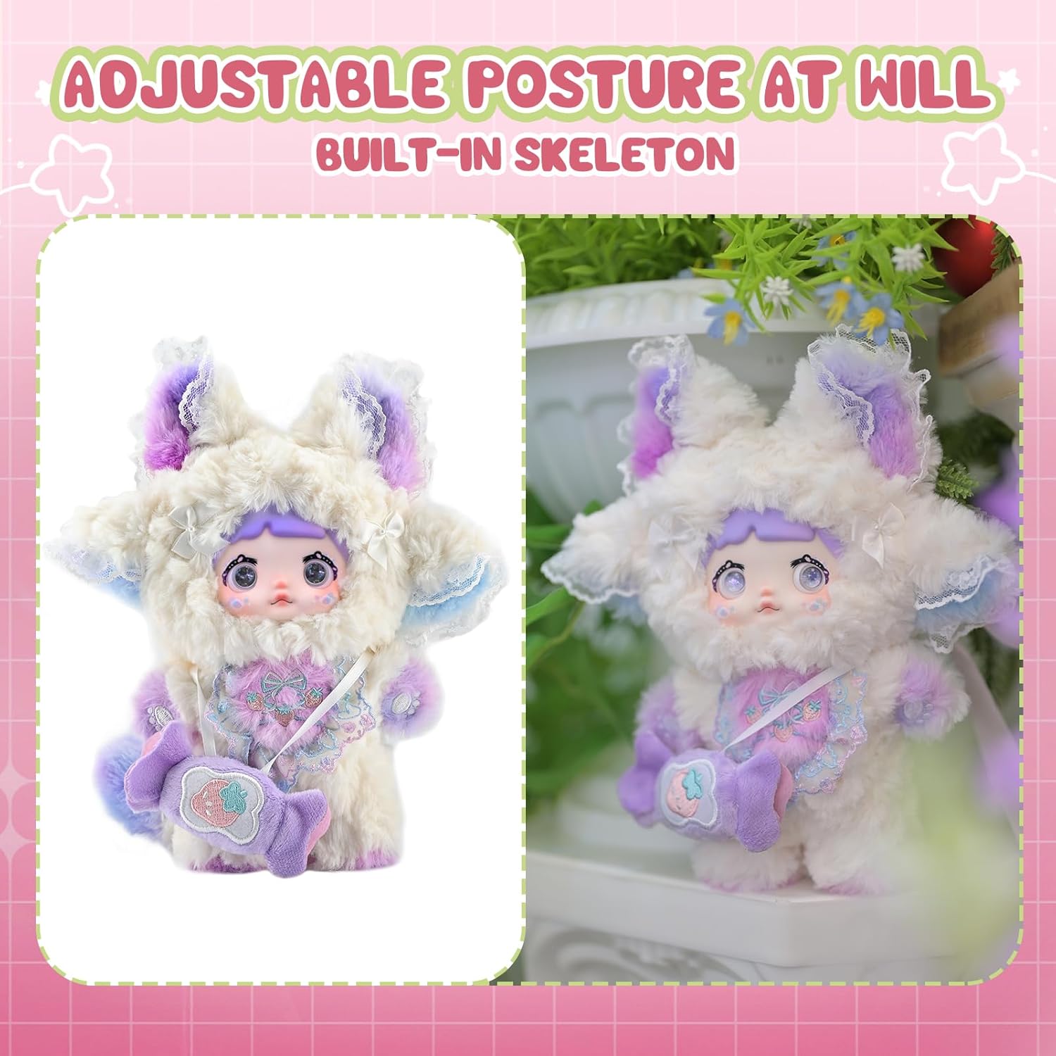 Blind Box Interesting Fruits Series Plush - 3 Expressions Adorable Mystery Plush Toys for Collectors - 7.1IN Random Surprise Doll with Unique Designs, 6PCS (No Repeat Doll)