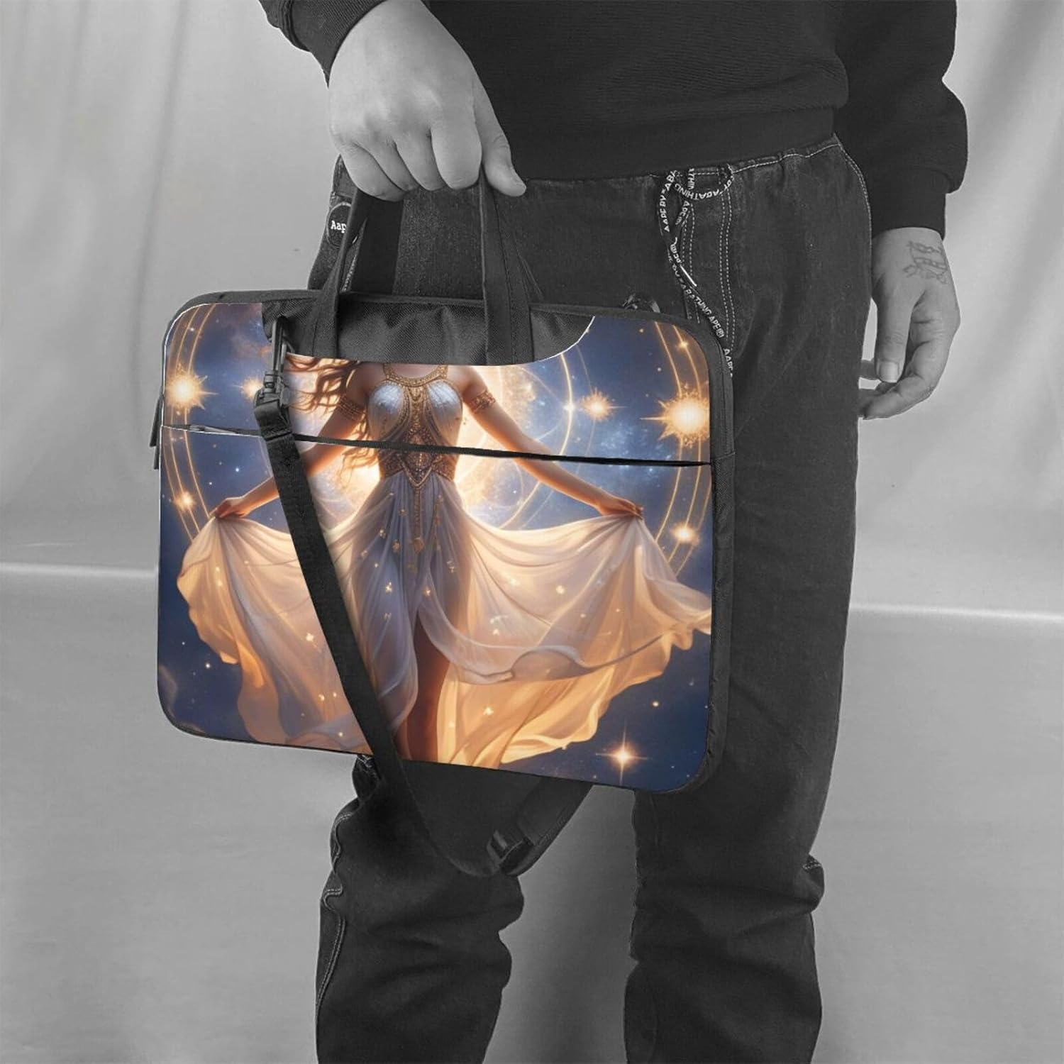 Celestial Dance Print Laptop Bag, 13-15.6 inch Work Tote Briefcase Messenger Bag Gifts for Men Women