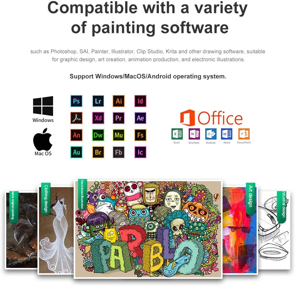 Blасk Frіdау - 70% оƒƒ Parblo A610 Pro Graphic Drawing Tablet, Chromebook and Android Supported Art Tabet 8192 Levels Pressure Battery-Free Pen with 9 Express Keys