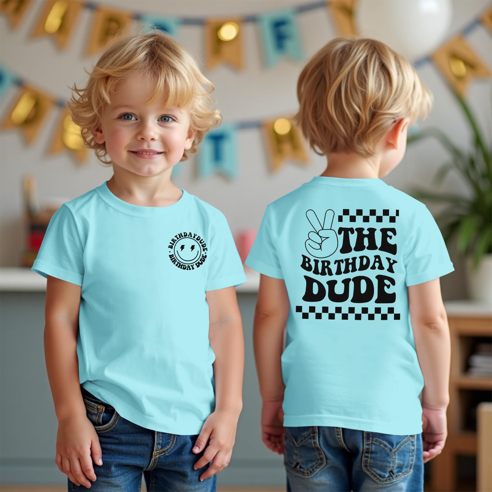 Urodzinowy T-shirt dla chłopca, z nadrukiem urodzinowym, dla chłopców, na lato, z krótkim rękawem, okrągły dekolt, strój dla małych dzieci