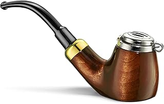 Mr. Brog Full Bent Smoking Tobacco Pipe - Model No: 21 Old Army Brown - Pear Wood Roots - Hand Made (Brown #21)