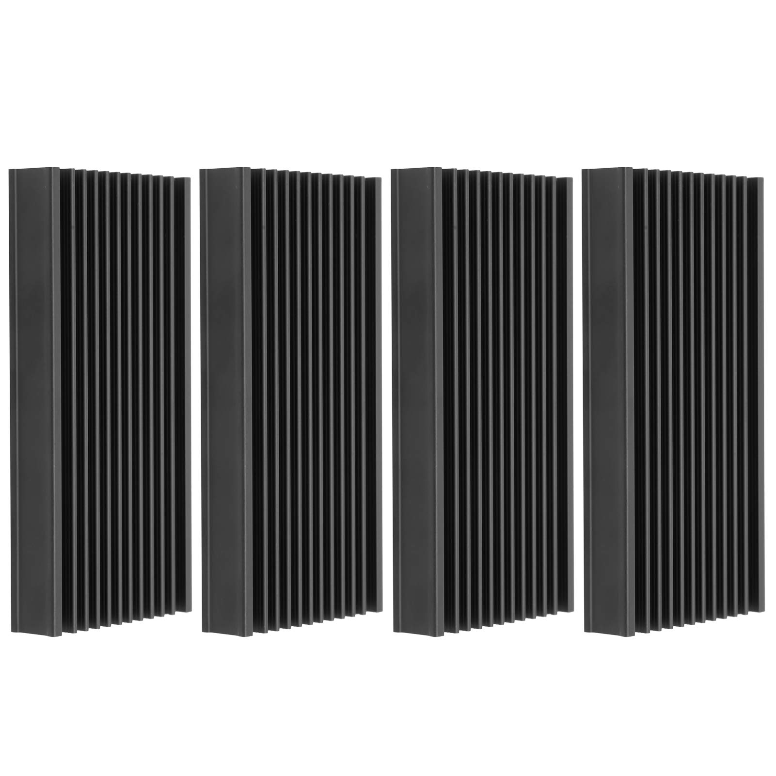 4 Pièces en Aluminium Dissipateur de Chaleur Petit Module de Radiateur Refroidisseur Ailette de Refroidissement pour L'électronique, 50x12.7x100mm/2x0.5x4in