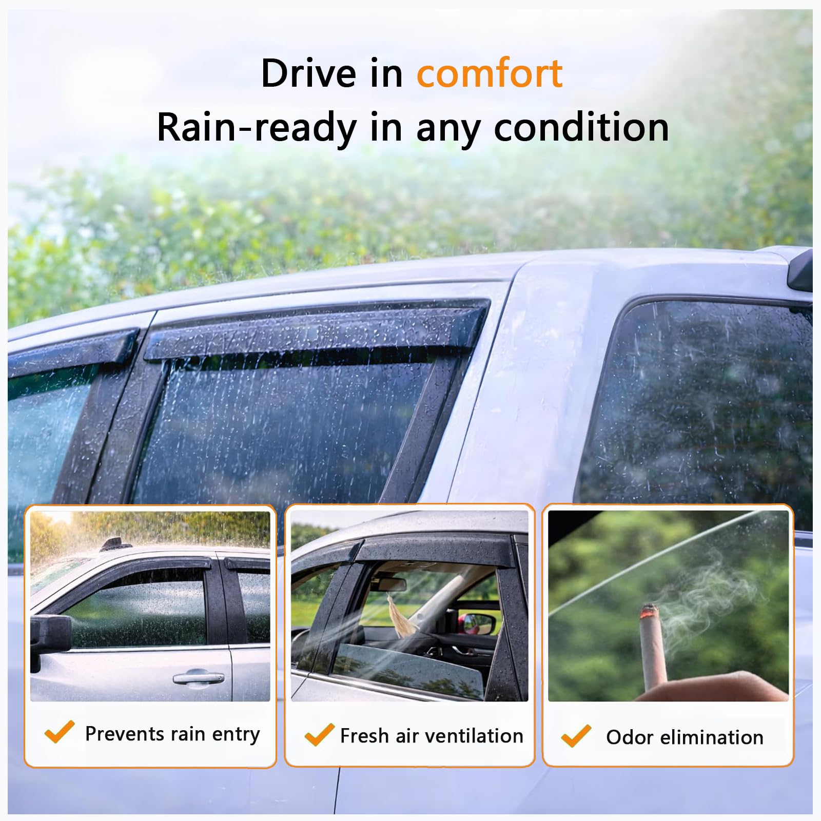 Amazon.com: Window Visor Wind Deflector for Porsche Macan 2014