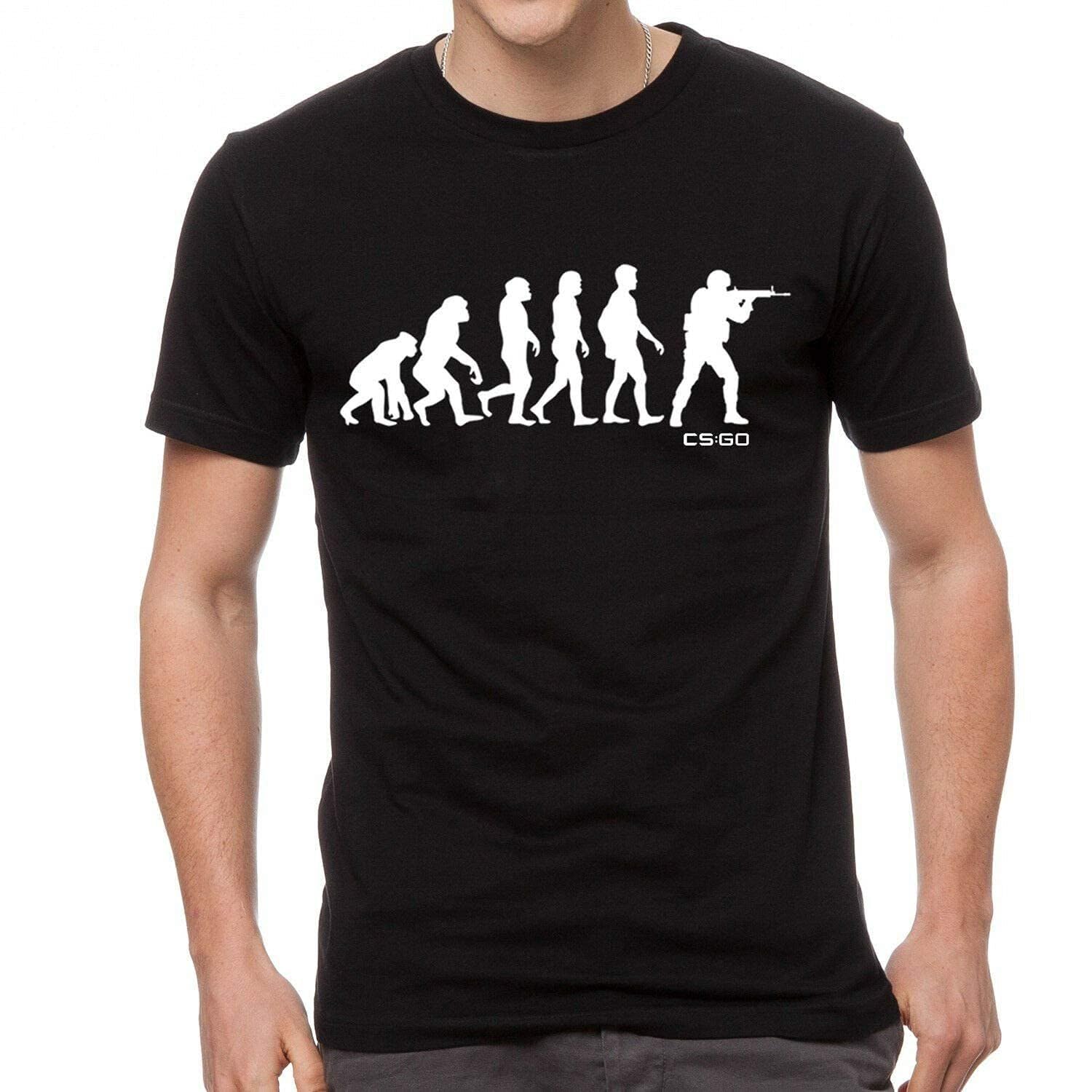 Counter Strike Global Offensive Player Darwin Evolution cs go Funny t-Shirt Mens T Shirt