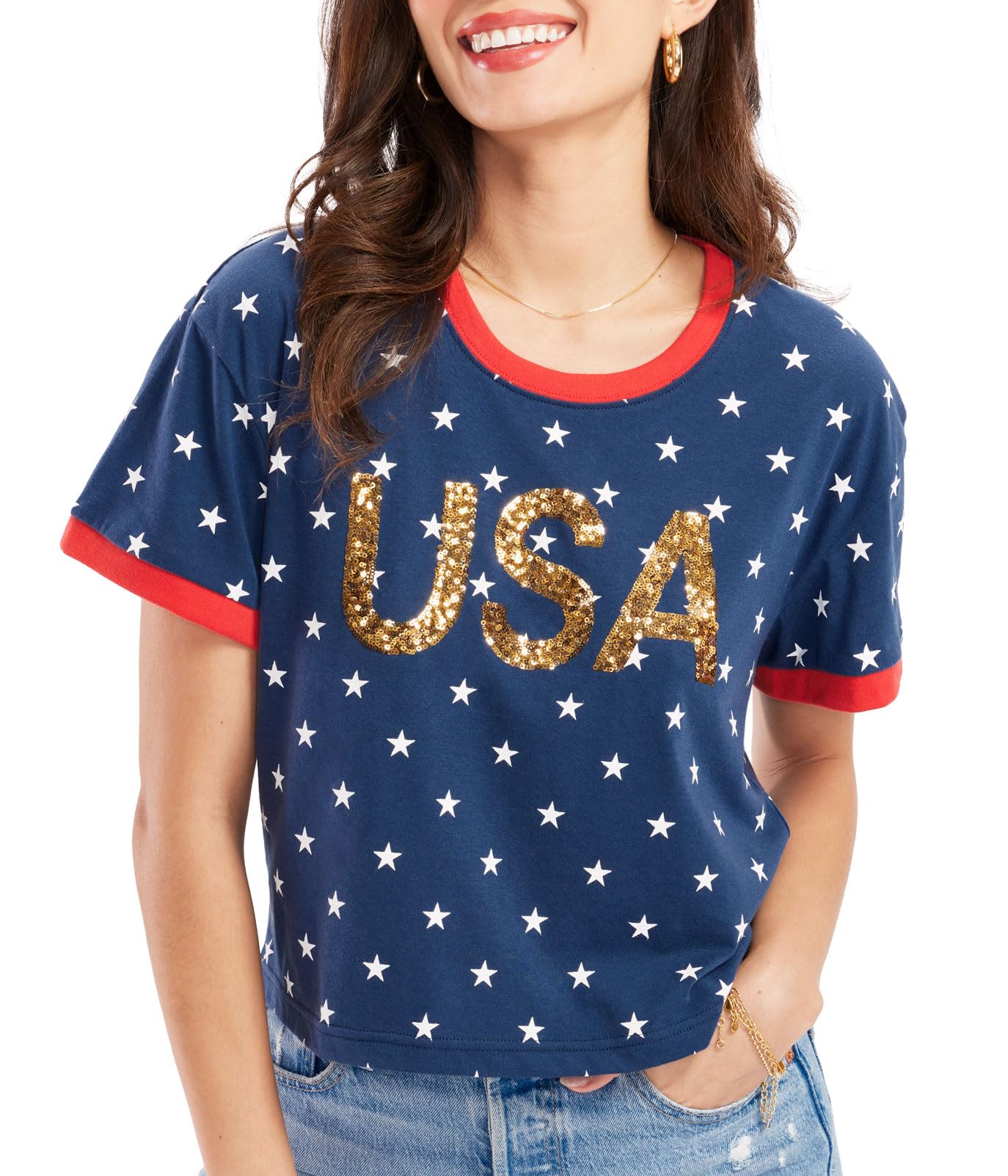 Tipsy Elves Patriotic Tank Tops for Women - Red White Blue 4th of July Tops for Women - Casual Summer Tanks for July 4th