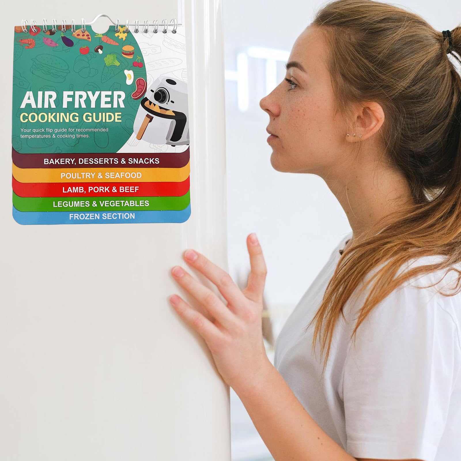 MAGICLULU Cooking Time Stickers Set - 4 Magnetic Sheets For Air Fryer & Instant Pot Reference