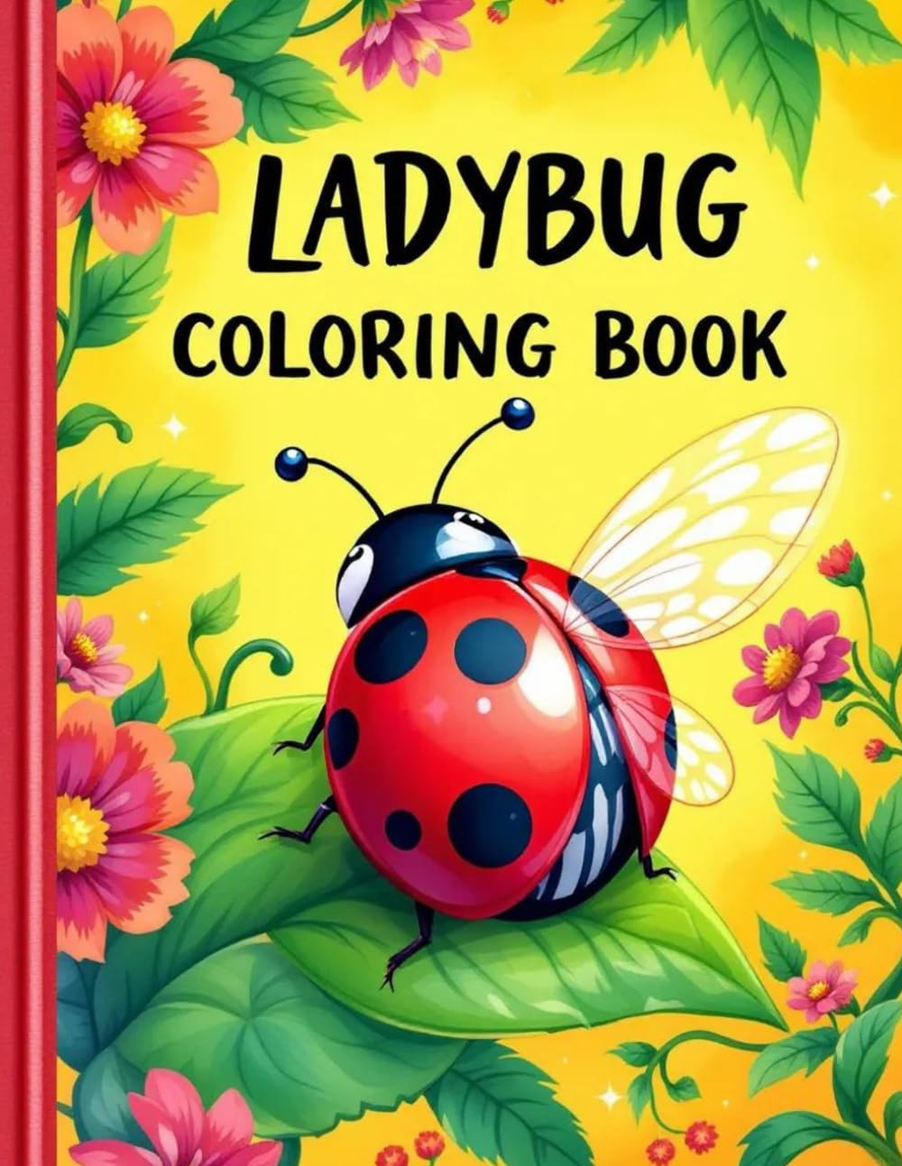 Ladybug Coloring Book: A Cute and Spotty Coloring Adventure with 30 Named Ladybugs for all ages|62 pages 8.5 x 11 inches.