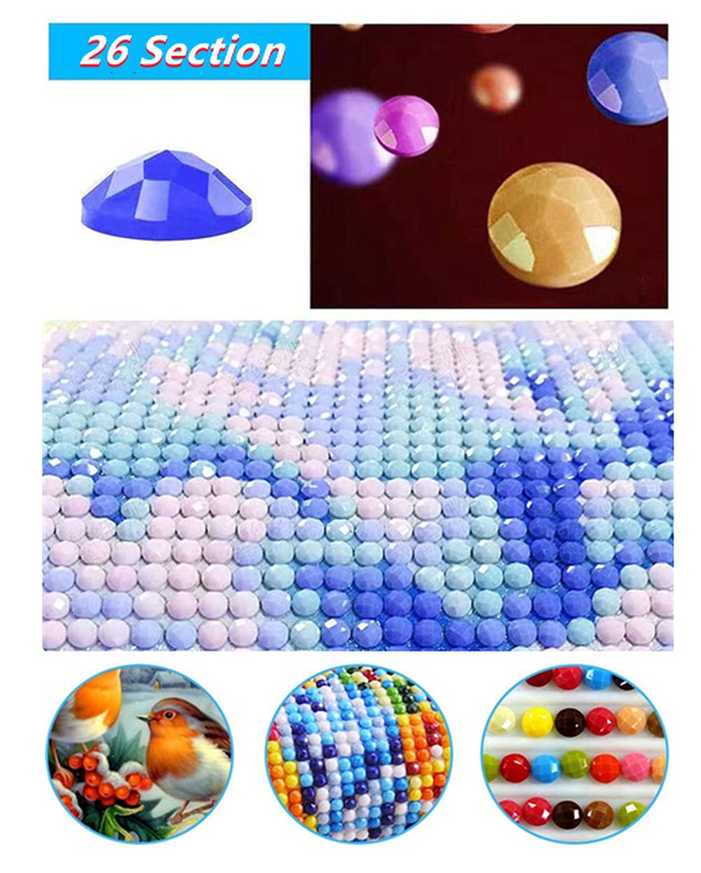 Aeadar Kit di pittura con diamanti Kit di pittura a diamante per adulti, Diamond Art Dots Full Diamond Art Craft, bella immagine per la decorazione della casa 12x46 IN