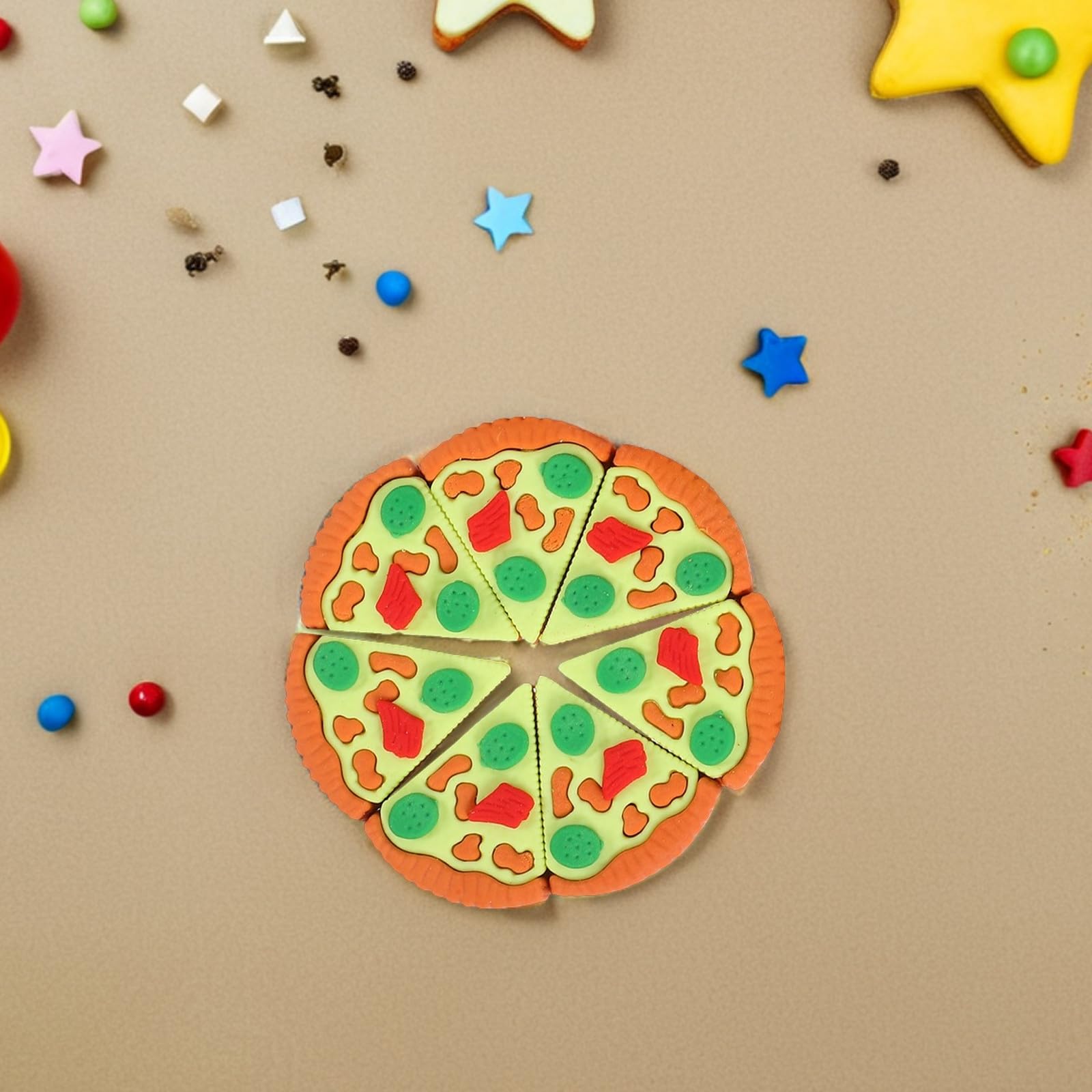 SUPVOX 30 Mini Gomme da Cancellare a Forma di Pizza Triangolare per Gomme Carine in Tpr senza Sbavature Bomboniere e Premi per Feste in Classe e Scuola Elementare