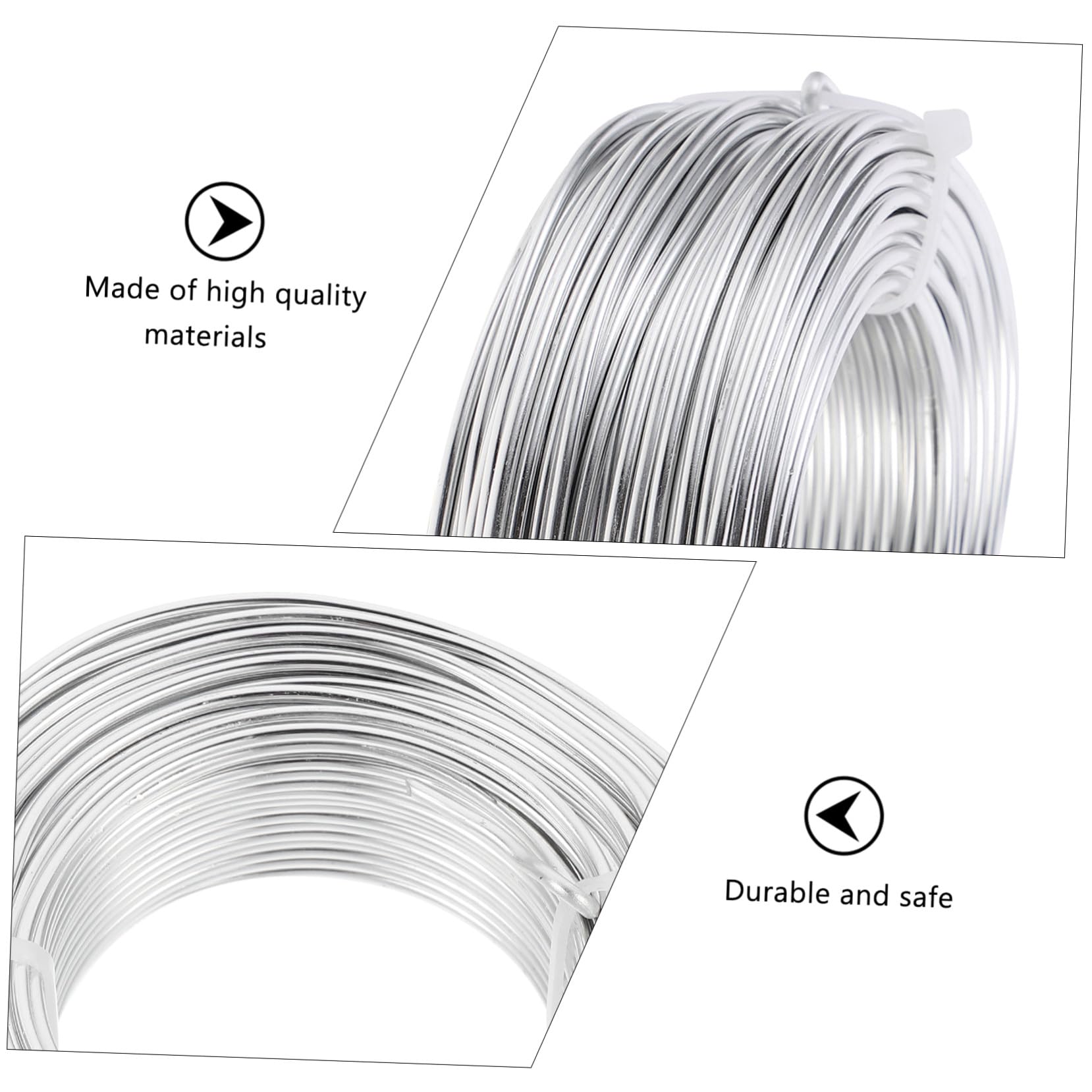 SEWACC Material de Alambre de Aluminio para Joyería Manualidades Abalorios de Alambre Metálico para Esculpir Joyas para Proyectos de Bisutería