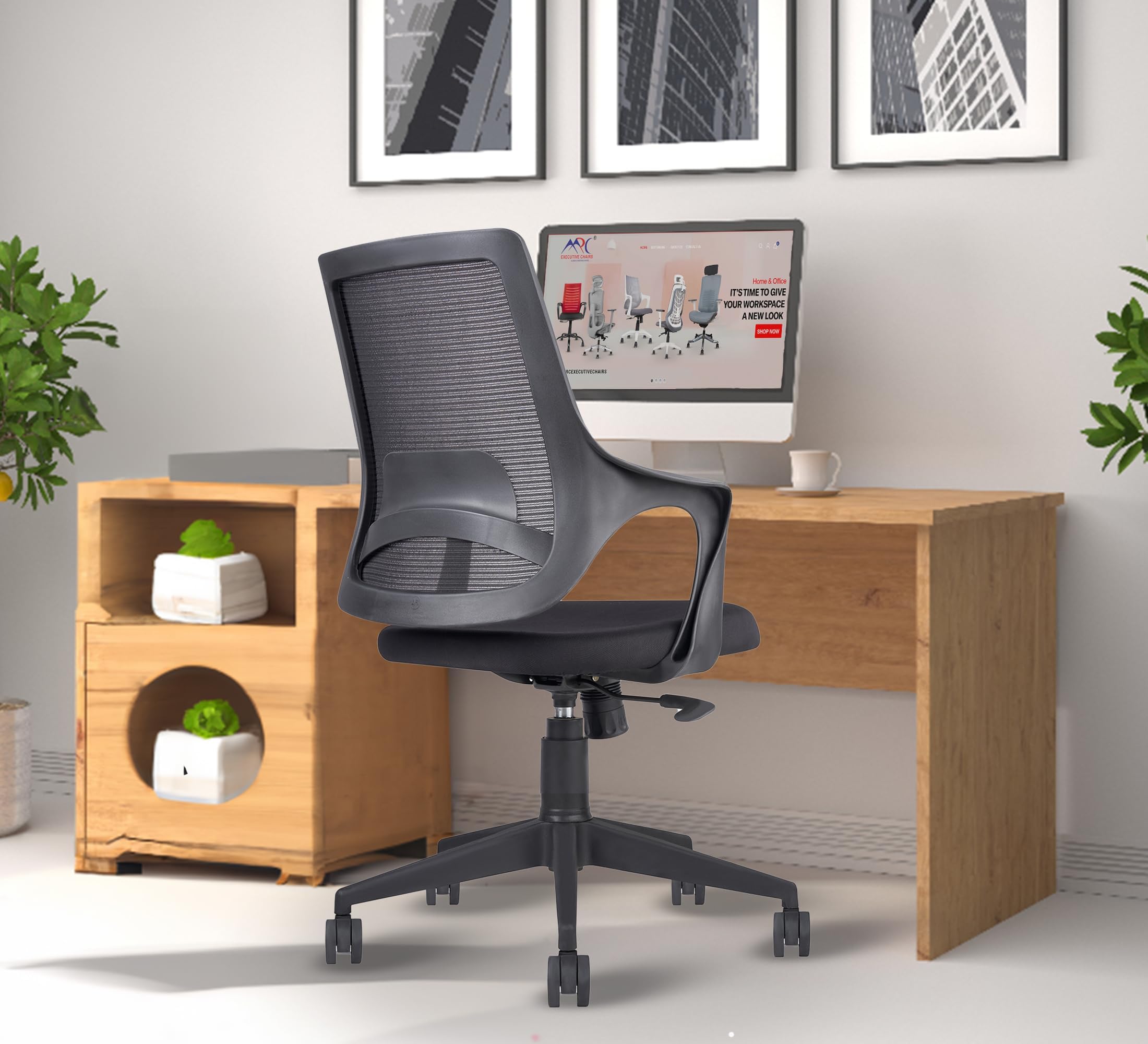 Monarch Spine Mesh Back Office Chair Height Adjustable with Lumber Support Office Chair