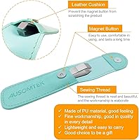 Vista 6 de Pinzas para arrancar barba y cabello, herramienta fina para cejas, acero inoxidable, punta de 0.394 in, diseño de ranura antideslizante, estuche