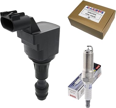 Set Of 1 AD Auto Parts Ignition Coil + 1 Platinum TT Spark Plug 4513 compatible with UF491