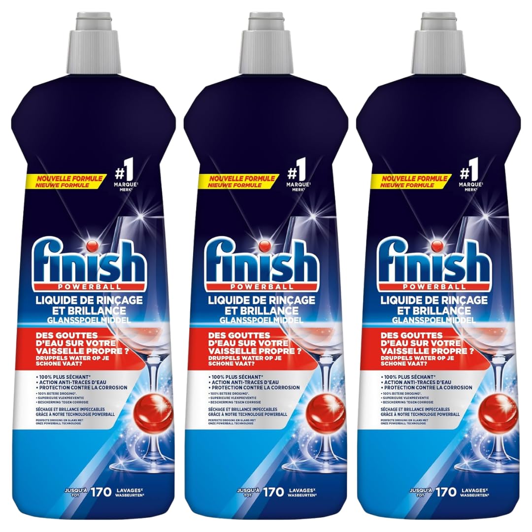 Finish Liquide de Rinçage Brillance et Séchage 800 ml - Lot de 3