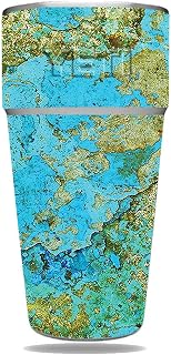MIGHTY SKINS MightySkins Skin Compatible with Yeti Rambler 26 OZ Stackable Cup - Teal Marble | Protective Viny wrap | Easy to Apply and Change Style | Made in The USA
