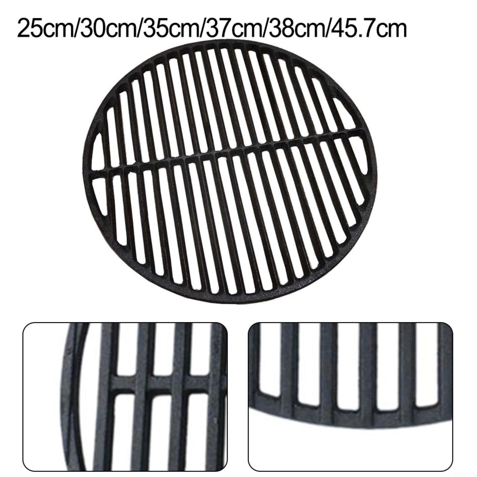 Okrągły żeliwny grill 25 cm do grilla gazowego, czarny - akcesoria do gotowania na świeżym powietrzu, idealne do grillowania, wszechstronne narzędzie do grillowania, idealne do ognisk i innych miejsc