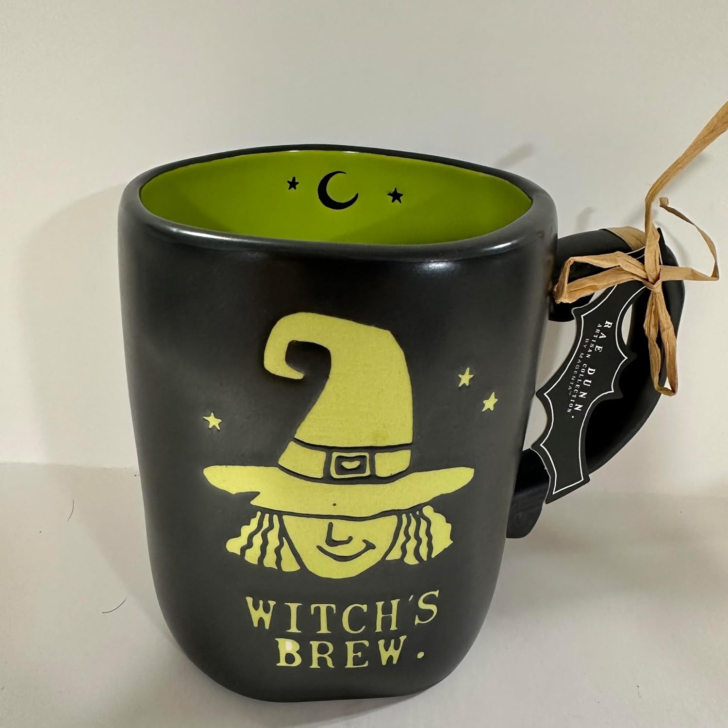 Rae – WITCH’S BREW BLACK CERAMIC MUG with Witch Illustration | Coffee Cup, Tea Cup, Hot Cocoa Mug, Kitchenware | Gothic Fall Accent, Spooky Collectible | HALLOWEEN, FALL - Dunn By Magenta