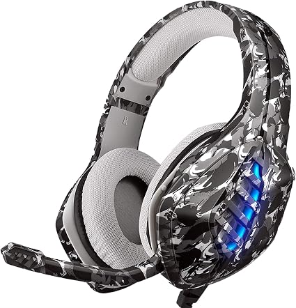PS4 Cuffie, Moimhear Cuffie Da Gioco, Xbox One Cuffie Gaming Super  Confortevole Stereo Bass Noise Cancelling Headset Auricolare per PS4 Xbox  One PC Smartphone - Grigio Mimetico : Amazon.it: Elettronica